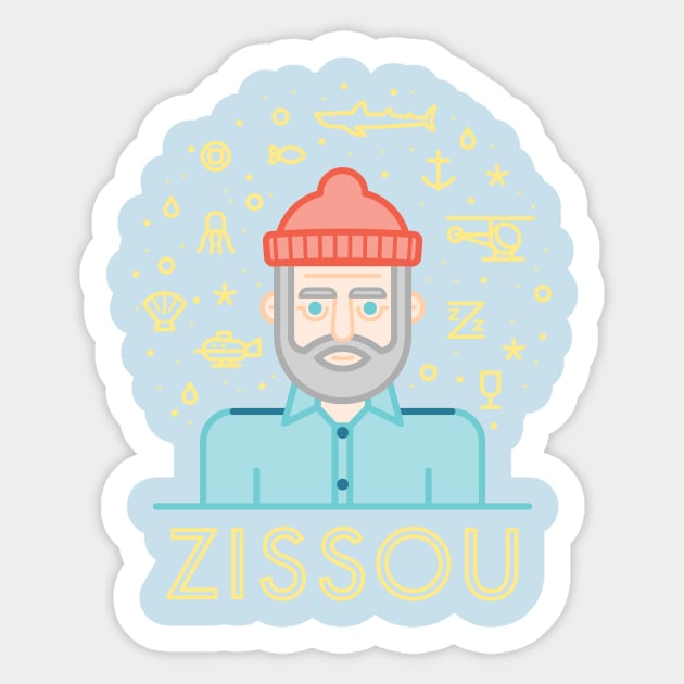 Zissou Sticker by wharton